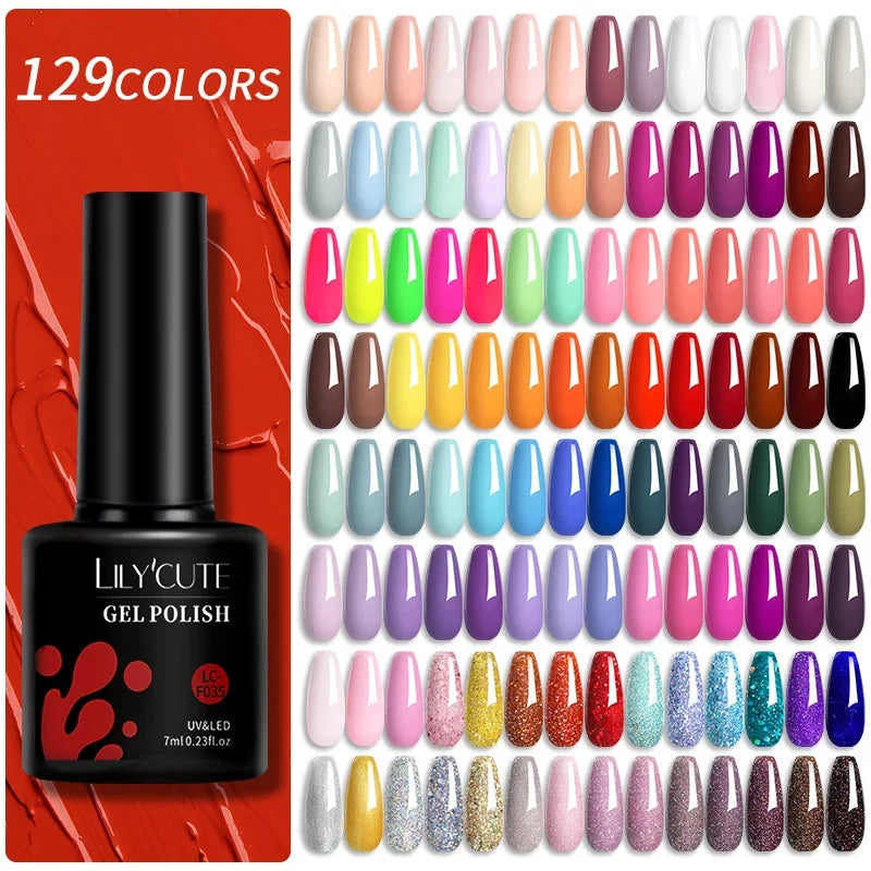 Vernis Gel UV LED - Collection 100 Couleurs (7 ml)